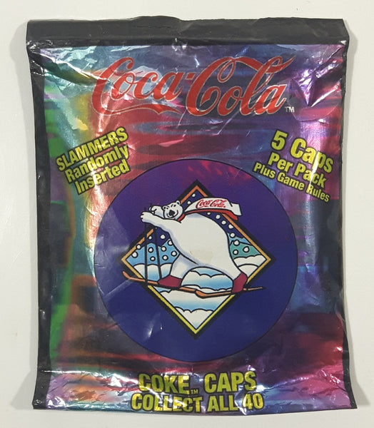 1995 Coca Cola Coke Caps (5 Caps Per Pack Plus Game Rules) New in Package