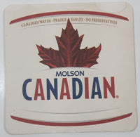 Molson Canadian Beer Canadian Water Prairie Barley No Preservatives 4" x 4" Paper Beverage Coaster