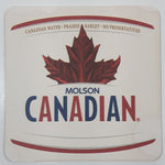 Molson Canadian Beer Canadian Water Prairie Barley No Preservatives 4" x 4" Paper Beverage Coaster