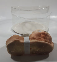 Vintage Light Brown Spaniel Puppy Dog Laying 6 1/4" Long Rubber Squeak Toy Figure