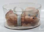 Vintage Light Brown Spaniel Puppy Dog Laying 6 1/4" Long Rubber Squeak Toy Figure