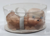 Vintage Light Brown Spaniel Puppy Dog Laying 6 1/4" Long Rubber Squeak Toy Figure