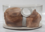 Vintage Light Brown Spaniel Puppy Dog Laying 6 1/4" Long Rubber Squeak Toy Figure