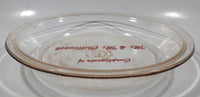 Vintage Pyrex 208 8 1/4" Clear Glass Pie Plate Compliments of Mc & Mc Chilliwack Made in U.S.A.