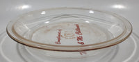 Vintage Pyrex 208 8 1/4" Clear Glass Pie Plate Compliments of Mc & Mc Chilliwack Made in U.S.A.