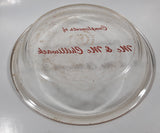 Vintage Pyrex 208 8 1/4" Clear Glass Pie Plate Compliments of Mc & Mc Chilliwack Made in U.S.A.