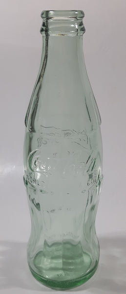 World of Coca Cola Coke 8 Fl oz. Hobble Skirt Green Glass Beverage Bottle Atlanta