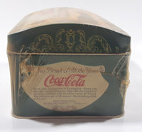 Drink Coca-Cola Delicious and Refreshing Girl on the Beach Green Hinged Tin Container Soda Pop Collectible