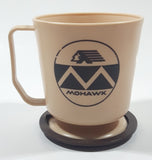 Rare Vintage Bertwood Marketing Mohawk Gas Stations 3 5/8" Tall Plastic Coffee Mug Cup with Coaster Base