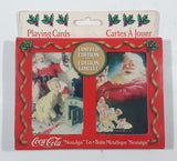 1996 Coca Cola Limited Editions Nostalgia Playing Cards and Collectible Santa Claus Christmas Tin 2 Decks New in Package