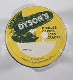 Rare Vintage Dyson's Ltd. Pickles 7" Tall 24 Fl Oz Embossed Glass Jar with Lid Winnipeg Manitoba Brighton Ontario