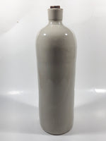 Antique Late 1800s Gnaule Gin or Brandy 10 5/8" Tall Stoneware Pottery Cork Top Liqour Bottle