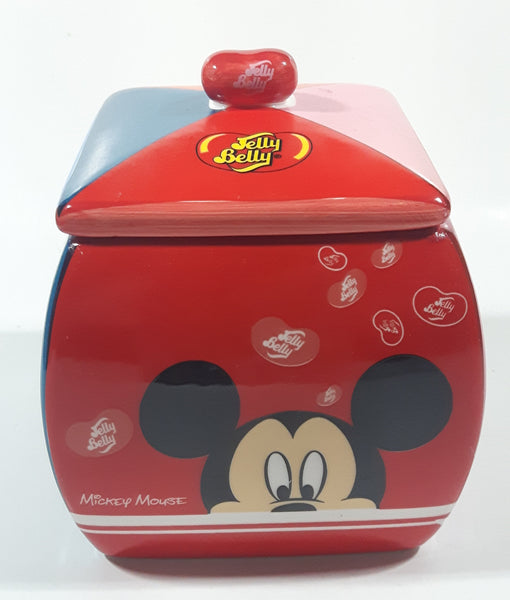 2013 Jelly Belly Candy Company Disney Mickey Mouse Minnie Mouse Goofy Donald Duck 5" Tall Jelly Bean Candy Jar