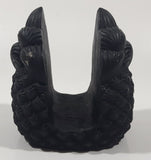 Vintage 1970s Coco Joe's #144 Pineapple Shaped Black Carved Lava Rock Napkin Holder Made in Hawaii