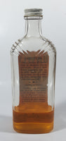 Antique 1930s Hawes Improved Lemon Oil Cleans And Polishes Furniture Woodwork Refrigerators etc 8 5/8" Tall Glass Bottle