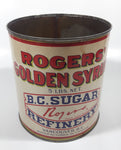 Vintage Rogers Syrup Golden Sugar Vancouver, B.C. Sugar Refinery 5lb Tin Metal Can