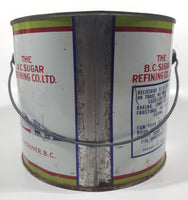 Vintage Rogers Syrup Golden Sugar Vancouver, B.C. Sugar Refinery 10lb Tin Metal Can Pail