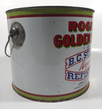 Vintage Rogers Syrup Golden Sugar Vancouver, B.C. Sugar Refinery 10lb Tin Metal Can Pail