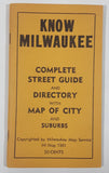 1949 Milwaukee Map Service Know Milwaukee Complete Street Guide And Directory With Map Of City And Suburbs