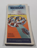 1955-56 Edition AAA American Automobile Association Road Map of Michigan