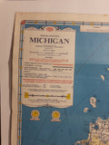 1955-56 Edition AAA American Automobile Association Road Map of Michigan