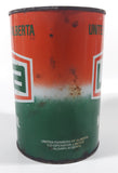 Vintage UFA United Farms of Alberta Extra H.D. SAE 30 Motor Oil 5 7/8" Tall One Litre Metal Oil Can FULL