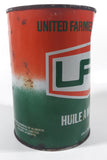 Vintage UFA United Farms of Alberta Extra H.D. SAE 30 Motor Oil 5 7/8" Tall One Litre Metal Oil Can FULL