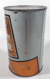 Vintage Simpsons Sears Allstate Heavy Duty Motor Oil 1 Quart SAE 30 Gold and White Metal Oil Can FULL