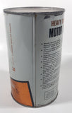 Vintage Simpsons Sears Allstate Heavy Duty Motor Oil 1 Quart SAE 30 Gold and White Metal Oil Can FULL