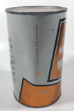 Vintage Simpsons Sears Allstate Heavy Duty Motor Oil 1 Quart SAE 30 Gold and White Metal Oil Can FULL