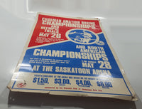 Vintage 1970s Canadian Amateur Boxing Championships And Olympic Trials And North American Champions Ships At The Saskatoon Arena 14" x 22" Paper Poster Advertisement