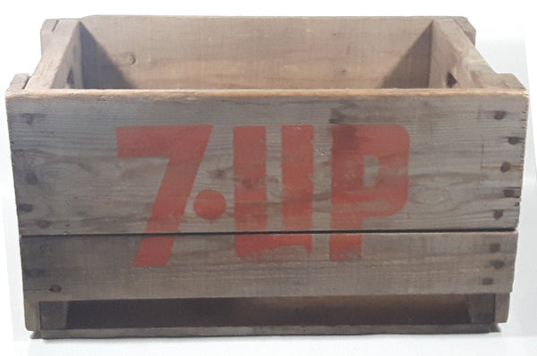 Vintage 7-UP OK-Bev Kelowna Wooden Beverage Bottle Crate