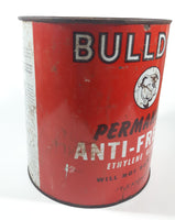 Vintage T. Eaton Co. Bulldog Permanent Anti-Freeze Coolant Ethylene Glycol 1 Imperial Gallon Metal Can