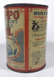 Antique James Weir Company Ltd Toronto Hippo Oil Permanent Pliable 4 1/2" Tall Metal Oil Can FULL