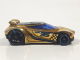 2013 Hot Wheels Racing Super Chromes Chicane Gold Chrome Die Cast Toy Race Car Vehicle