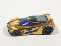 2013 Hot Wheels Racing Super Chromes Chicane Gold Chrome Die Cast Toy Race Car Vehicle