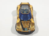 2013 Hot Wheels Racing Super Chromes Chicane Gold Chrome Die Cast Toy Race Car Vehicle