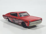 2004 Hot Wheels Smashville '67 Dodge Charger Red Die Cast Toy Muscle Car Vehicle