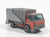 Vintage 1970 Lesney Matchbox Series No. 7 Refuse Truck Orange and Grey Die Cast Toy Car Garbage Truck Vehicle Made in England