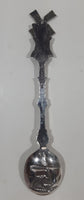 Dutch Holland Windmill Travel Souvenir Silver Plated Metal Spoon with Rotating Blades