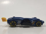 2019 Hot Wheels Experimotors Slide Kick Dark Blue Die Cast Toy Car Vehicle