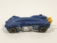 2019 Hot Wheels Experimotors Slide Kick Dark Blue Die Cast Toy Car Vehicle