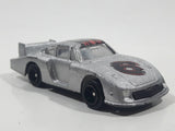 Vintage 1980s Welly Porsche Turbo #6 Silver Grey Die Cast Toy Race Car Vehicle