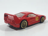 1997 Hot Wheels Ferrari F40 Red Die Cast Toy Dream Luxury Super Car Vehicle Opening Rear Mount Engine