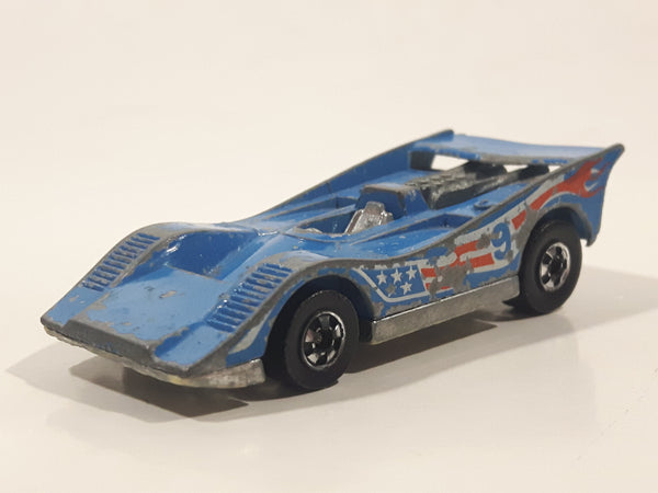 Vintage 1977 Hot Wheels American Victory Blue Die Cast Toy Car Vehicle