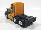 Vintage 1983 Buddy L Construction Kenworth Semi Tractor Truck Yellow Pressed Steel and Plastic Die Cast Toy Car Vehicle