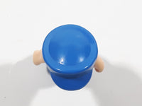 Vintage Fisher Price Little People Blue Hat and Suit 2 1/4" Tall Toy Figure