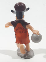 Dakin U.C.S. Amblin The Flintstones Movie Fred Flintstone With Bowling Ball Wearing Water Buffalo Hat 3 1/4" Tall PVC Toy Figure