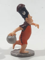 Dakin U.C.S. Amblin The Flintstones Movie Fred Flintstone With Bowling Ball Wearing Water Buffalo Hat 3 1/4" Tall PVC Toy Figure