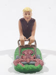 Dakin U.C.S. Amblin The Flintstones Movie Barney Rubble With with Lobster Lawn Mower 2 3/4" Tall PVC Toy Figure